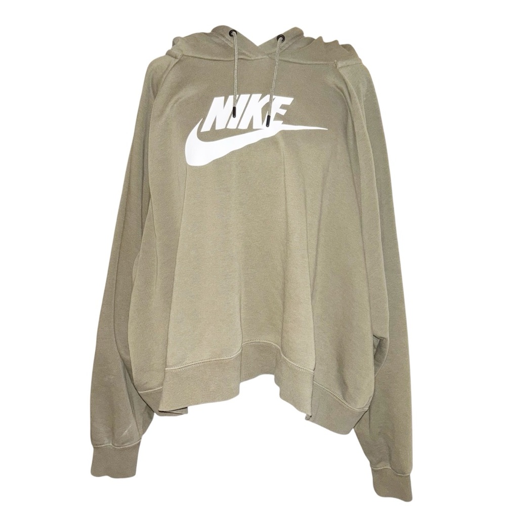 Nike Army Green cropped hoodie